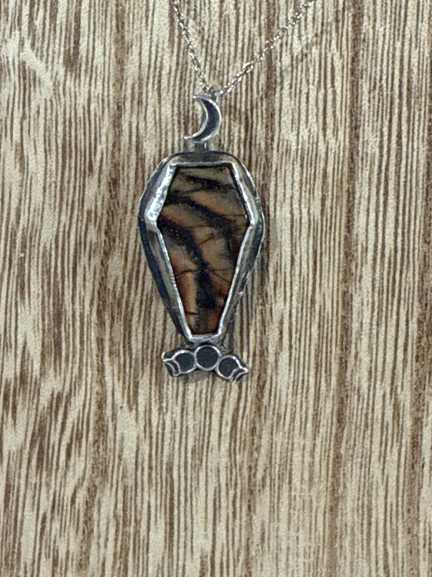 Snakeskin Wrasse Fossil Coffin Necklace