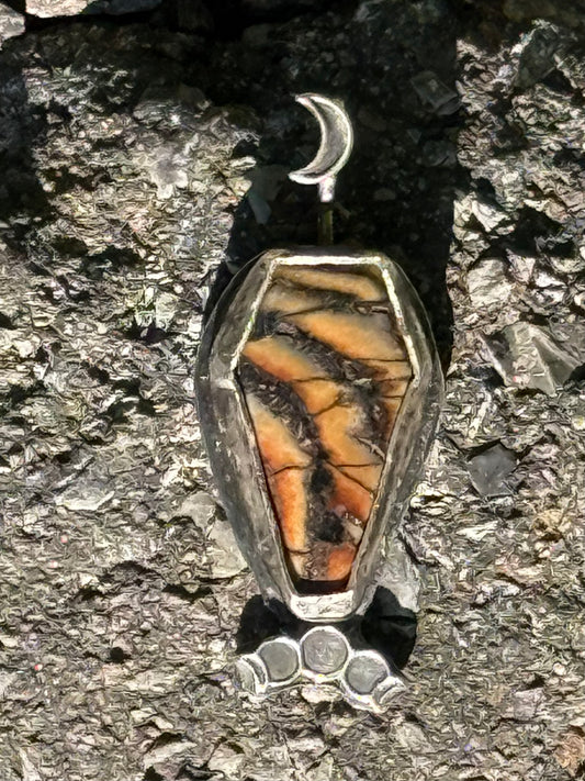 Snakeskin Wrasse Fossil Coffin Necklace