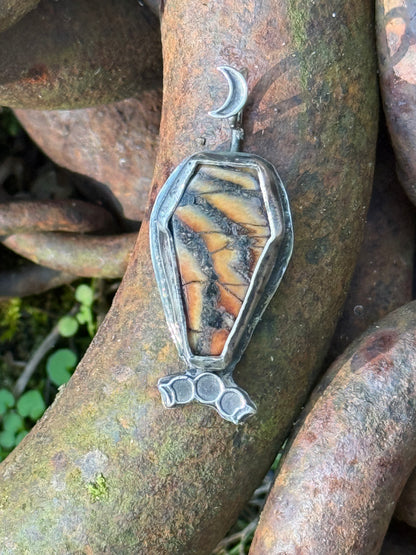 Snakeskin Wrasse Fossil Coffin Necklace