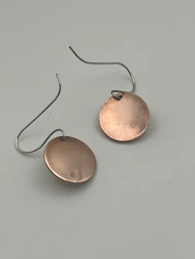 Copper Asymetrical earrings